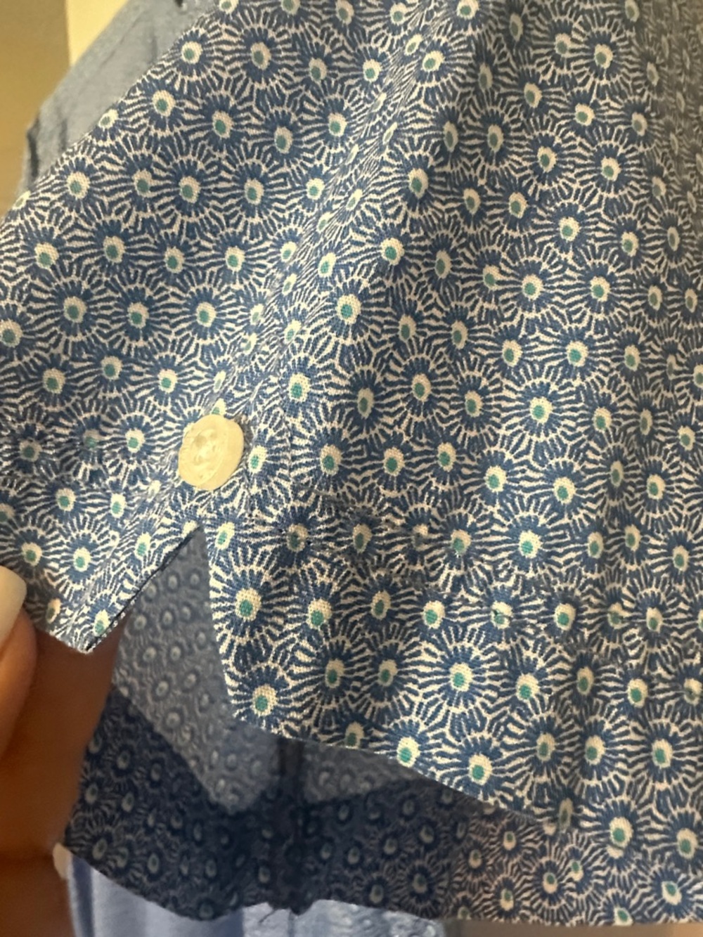 Ben Sherman Blue Short-Sleeve Button-Up Shirt - Picture 4 of 9